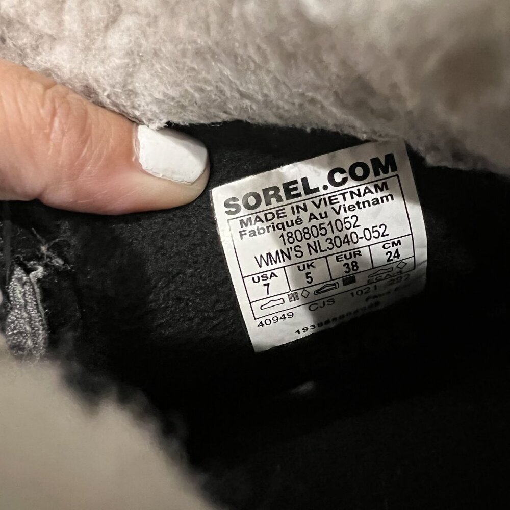 Sorel Womens 7 Explorer Carnival Winter Boots Waterproof Gray Quarry - Picture 5 of 9